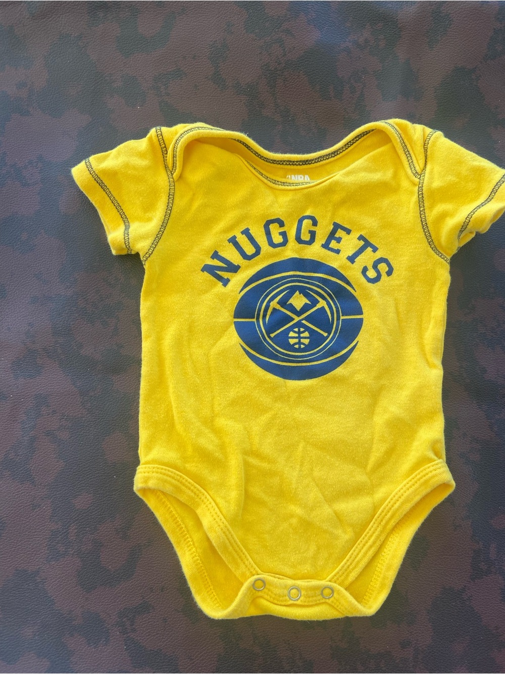 NBA Nuggets Yellow Infant One-Piece Bodysuit